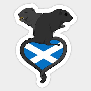 Gerbil Scotland (dark) Sticker